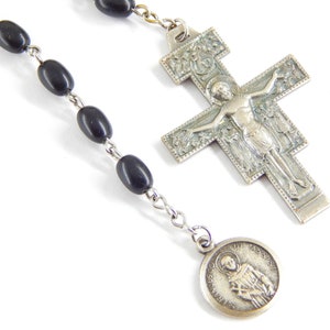 Saint Clare - Saint Francis of Assisi Catholic Pocket Rosary | San Damiano Prayer Chaplet | Patron Saint Prayer Rosaries | Holy Medals 42