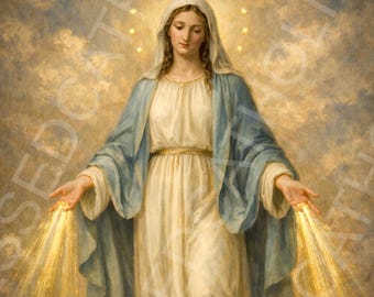 Our Lady of Grace Art: Catholic Marian Devotional Image (Digital Download)