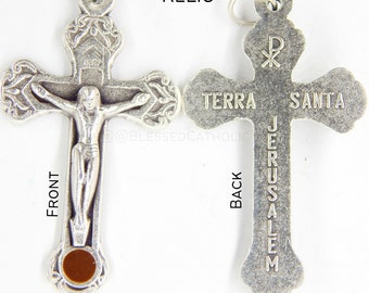 Relic Catholic Crucifix | Soil Relic Catholic Medal | Holy Land Soil Relic Cross | Catholic Shops | Roman Catholic Jewelry Items