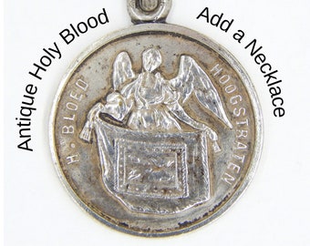Vintage Procession of Holy Blood Catholic Medal | Silver Religious Charm | Jesus Christ Medallion |Patron Saints Jewelry | Catholic Shop 22