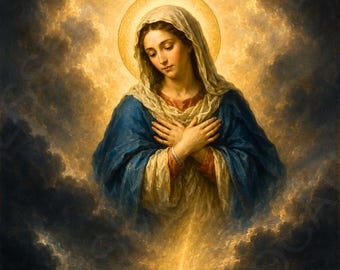 Holy Name of Mary Printable Art: Stella Maris Marian Artwork (Digital Download)