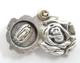 Our Lady of Guadalupe Catholic Locket Charm | Virgin Mary Spanish Catholic Medal | Nuestra Señora de Guadalupe | Catholic Jewelry Shop