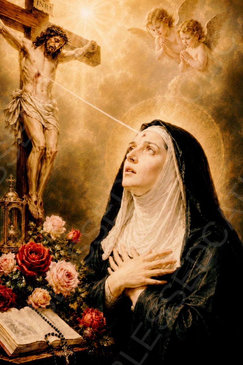 Saint Rita Stigmata Printable Art: Patron of Impossible Causes (digital ...