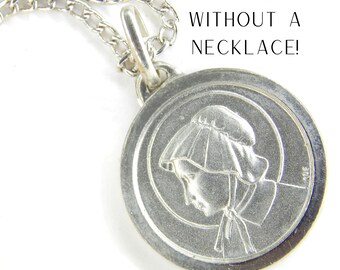 Patron Saint of Loss of Parent or Child 14kt Gold Filled St Stainless Steel Heavy Curb Chain Elizabeth Ann Seton Pendant with 24 Gold Plated Patron Saint of Loss of Parent or Child 14kt Gold Filled St Stainless Steel Heavy Curb Chain Elizabeth Ann Seton Pendant with 24 Gold Plated
