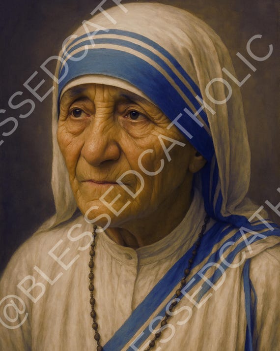 Mother Teresa Portrait: Catholic Art, Saint Teresa of Calcutta