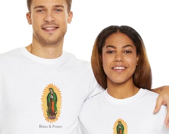 Unsere Dame von Guadalupe-katholisches T-Shirt | Jungfrau Maria Tee | Katholische Bekleidung | Jungfrau Maria katholische Kleidung | Katholischer Shop | Gottesmutter