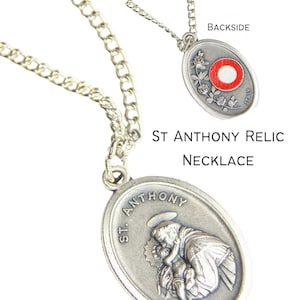 Saint Anthony Relic Catholic Medal | Catholic Relic Charm | Patron Saint of Lost | Catholic Saints Relics | Roman Catholic Jewelry Supplies
