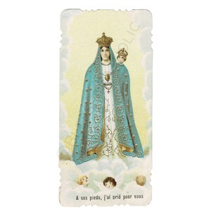 Download digitale della sacra cartolina antica della Vergine Maria e del Bambino Gesù / Immagini dell'Immacolata Concezione / Immagine scaricabile cattolica / Negozio cattolico