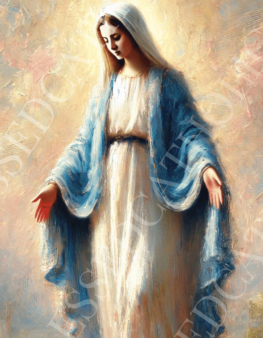 Our Lady of Grace Art Print: Catholic Virgin Mary (digital Download) - Etsy