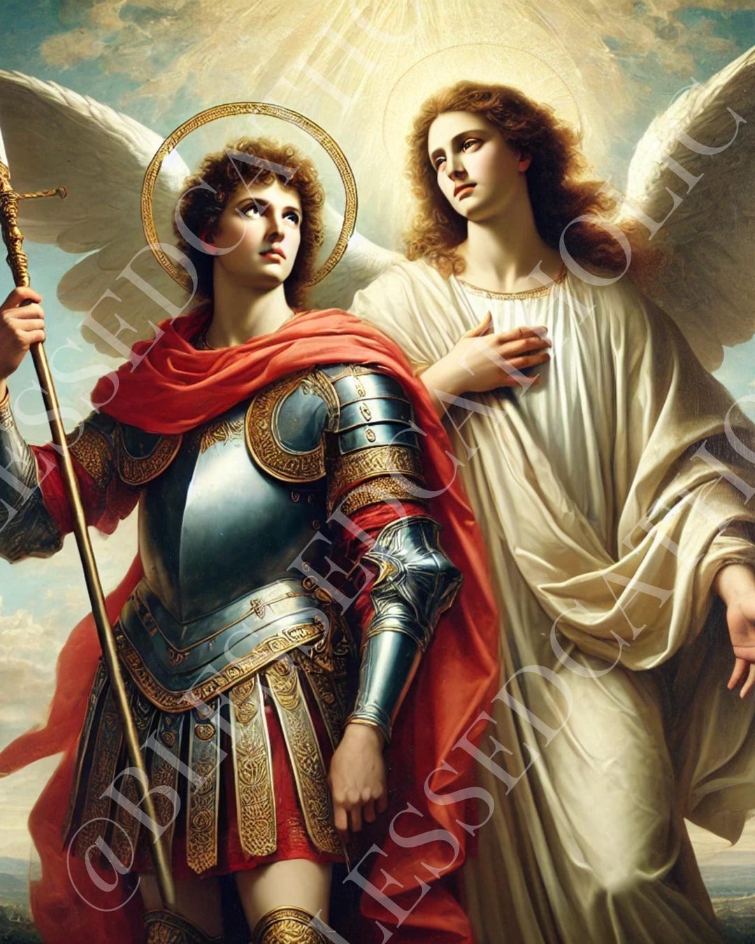 Saint Michael Gabriel The Archangels Digital Downloadable Image Il 1080xN.6447639019 9nrw