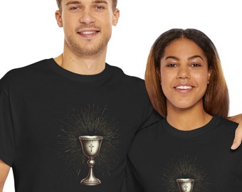 Eucharistische Liebe Katholisches T-Shirt | Katholische Tshirts | Schutzpatron Kleidung Unisex Jersey Kurzarm T-Shirt