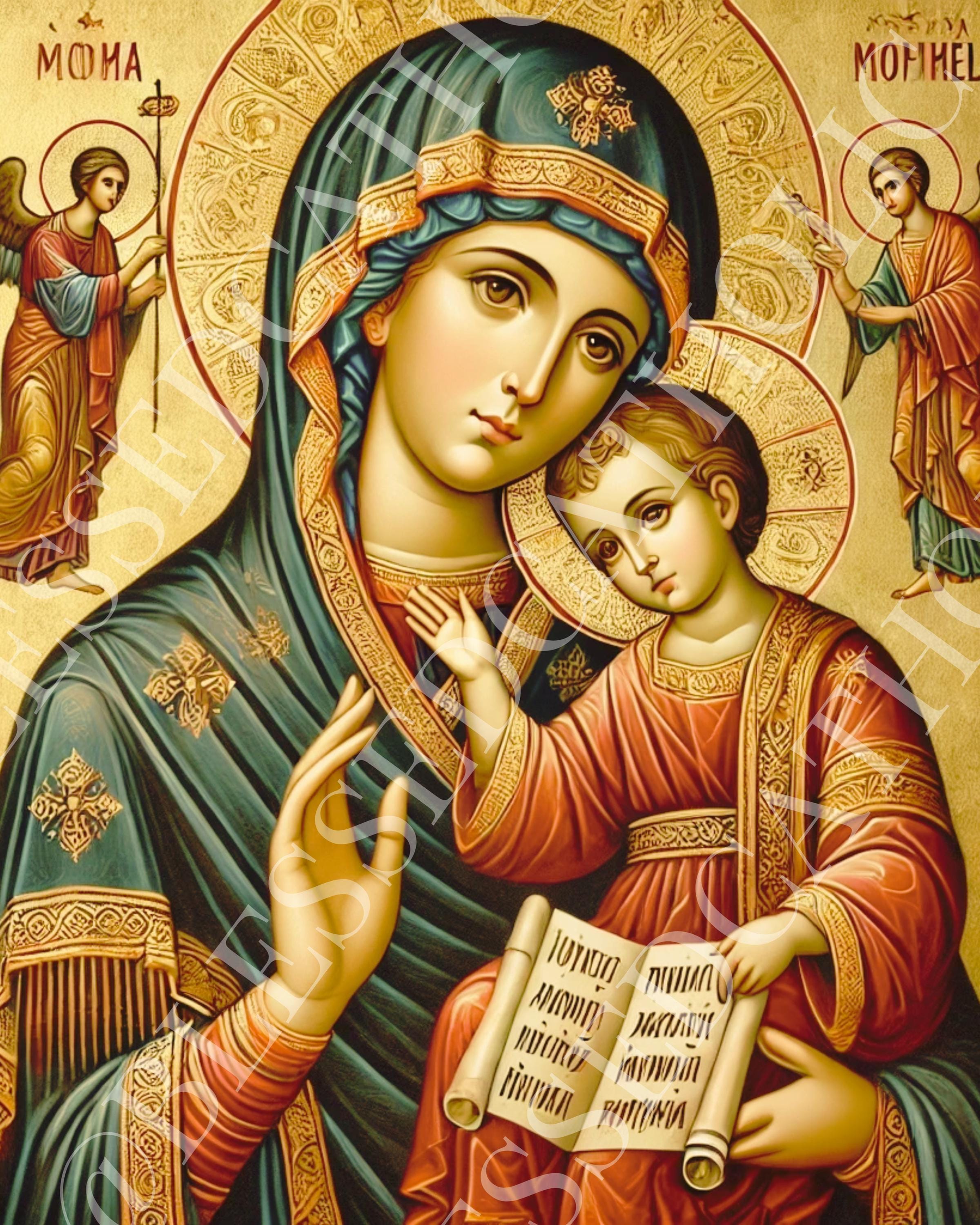 Our Lady of Perpetual Help Byzantine Art - Catholic Digital Print ...