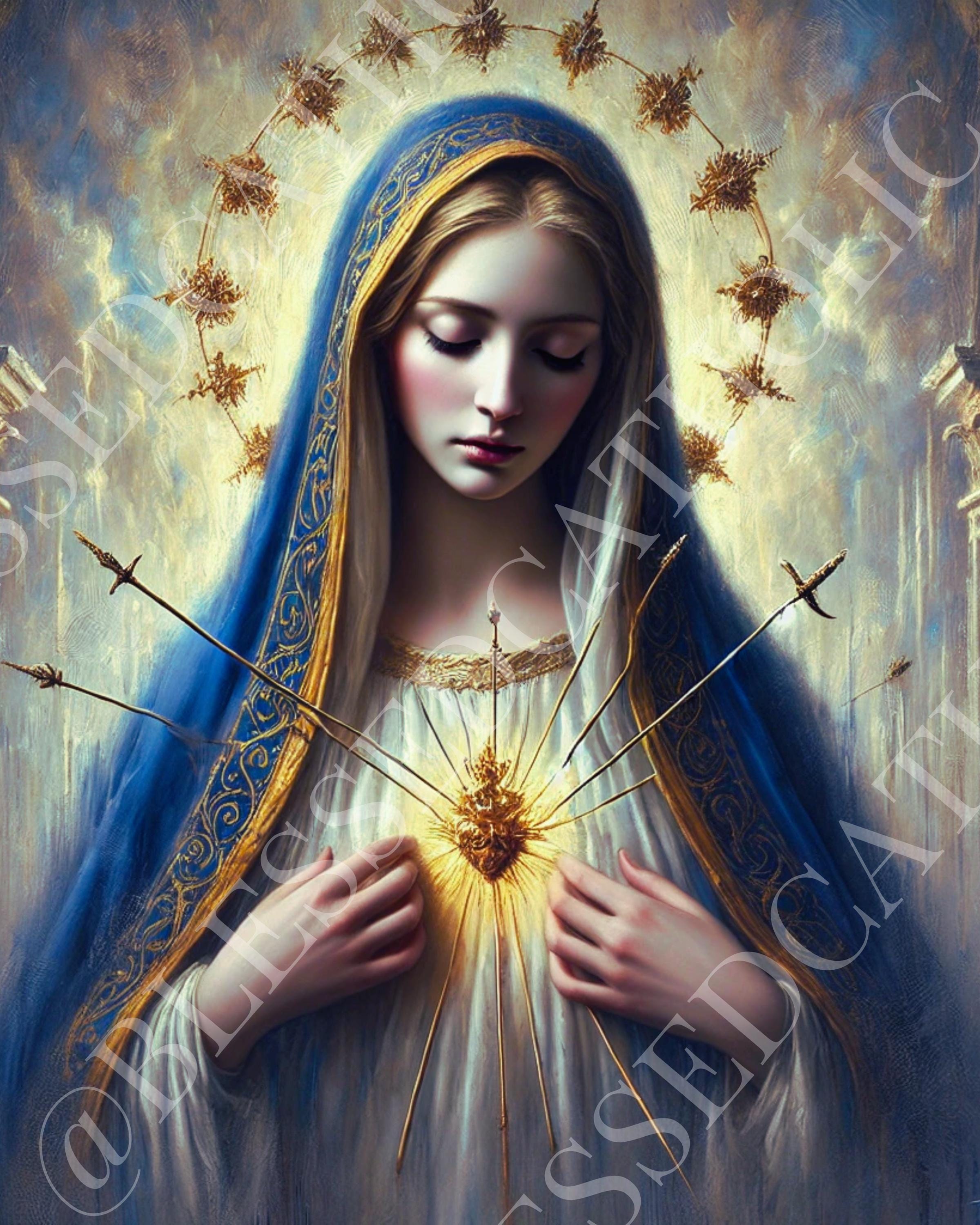 Our Lady of Sorrows Art: Mater Dolorosa Catholic Image (digital ...