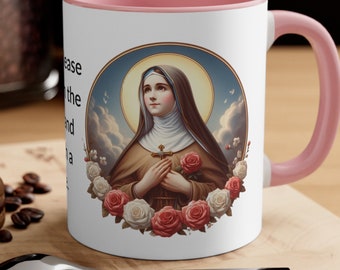 Heilige Therese Gebetstasse | Kleine Blume von Jesus Kaffeebecher | Katholische Geschenke