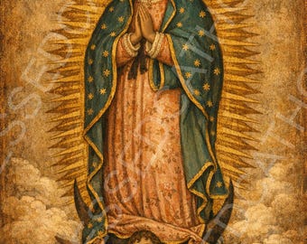 Our Lady of Guadalupe Printable Art: Marian Devotional Image (Digital Download)