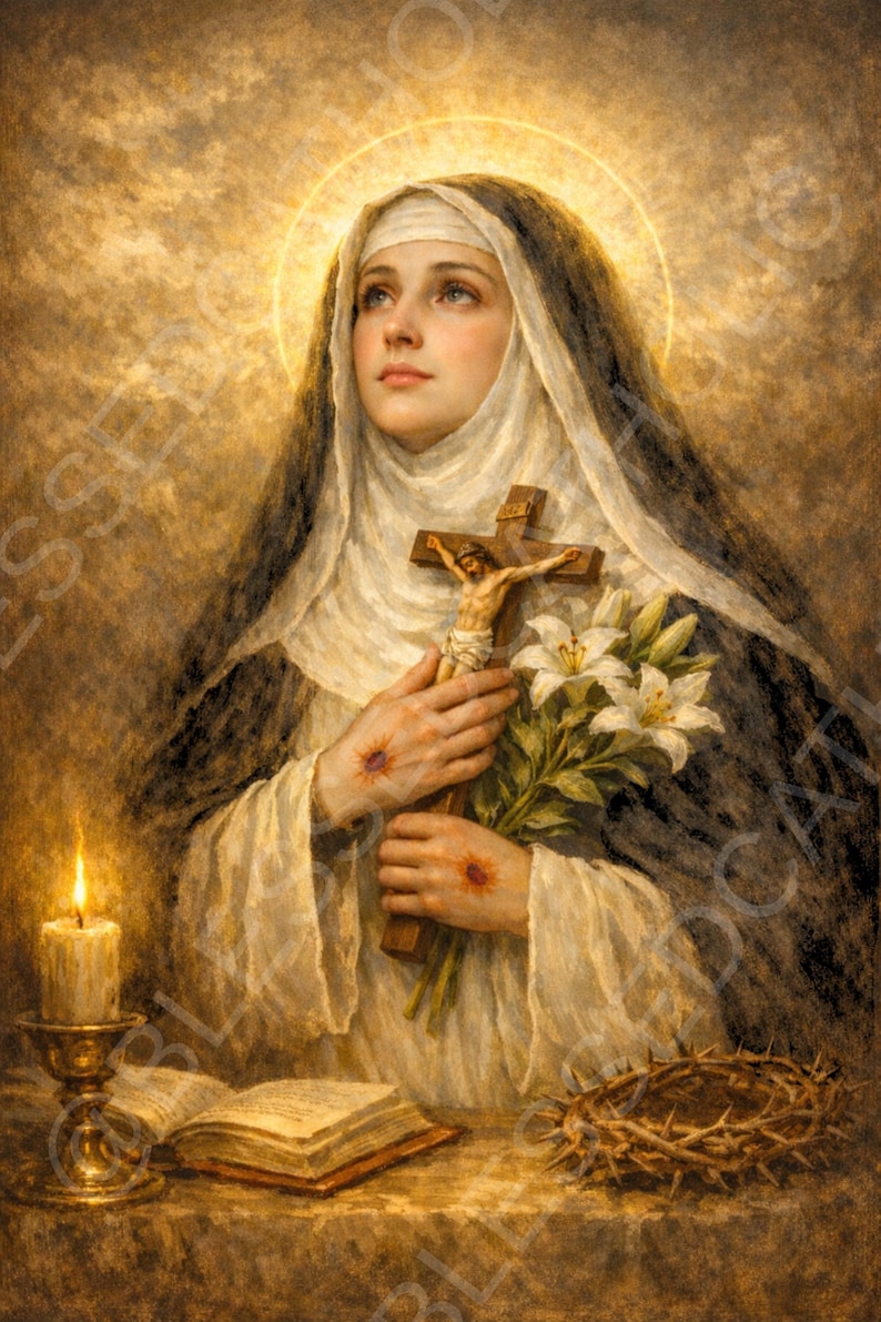 Saint Catherine of Siena Printable Art: Patron St of the Sick (digital ...