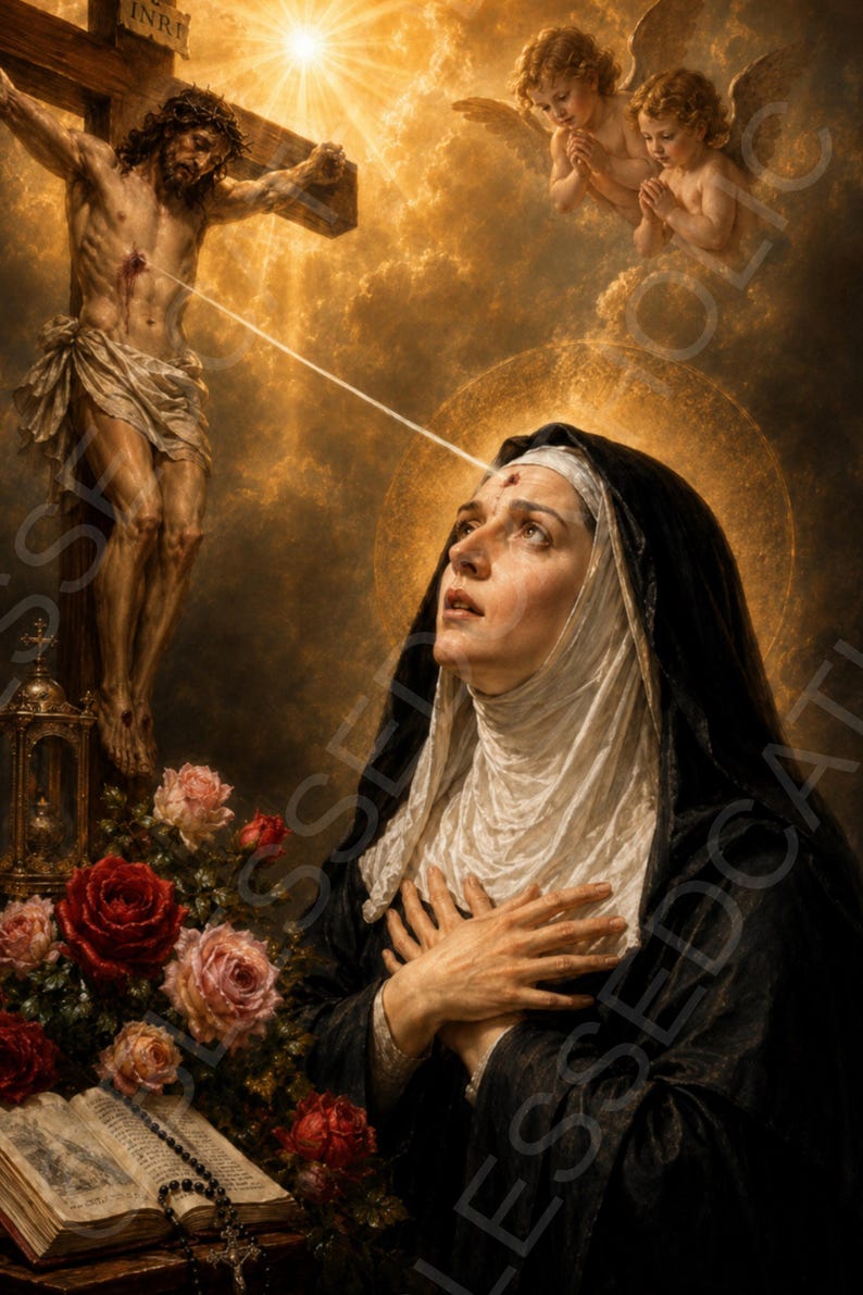 Sv Rita Saint Rita Stigmata Printable Art: Patron of Impossible Causes (digital ...