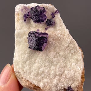 Raw Purple Fluorite Specimen with QR Code: Rare Natural Mineral Decor from Guizhou, China