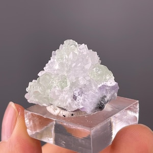 Natural Green Fluorite & Quartz Crystal Cluster - Raw Mineral Specimen from China for Collectors