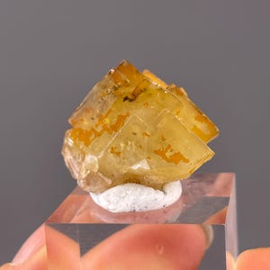 Rare Vivid Yellow Fluorite Cube Crystal: Raw Mineral Specimen from Beijing for Collectors