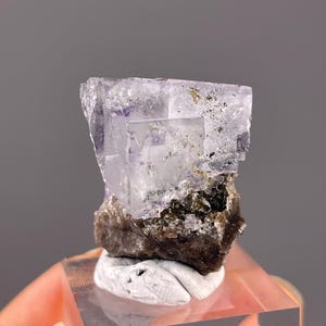 Rare Purple Fluorite Specimen: Phantom Crystal with Cassiterite Matrix from Yaogangxian, China