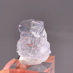 Transparent Fluorite Mineral Specimen: Rare Dissolved Crystal for Educational Geological Collection