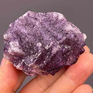 Raw Purple Fluorite Cluster: Natural Mineral Specimen from Guizhou, China - Metaphysical Healing Crystal