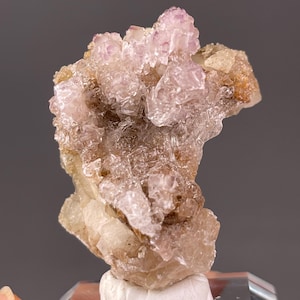 Etched Pale Purple Fluorite Crystal Cluster from Hubei, China - Unique Dissolved Intergrowth Specimen