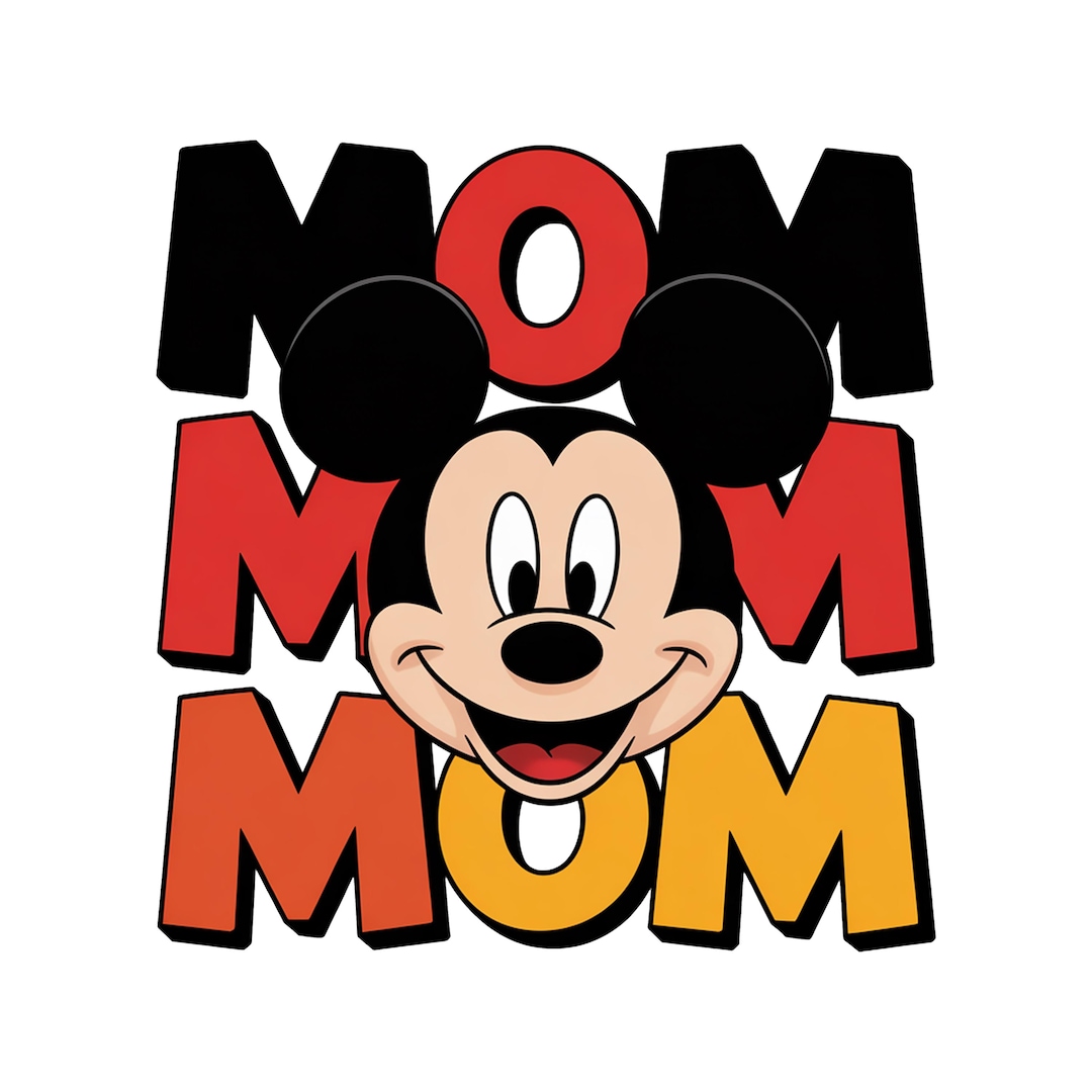 Mickey Mouse Png Mother's Day, Magical MOM PNG, Cute Cartoon Mouse Mom ...