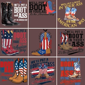 Divertente pacchetto 4 luglio America in formato PNG, Metteremo uno stivale in formato PNG, Rosso, Bianco e Blu in formato PNG, È il modo di fare americano in formato PNG, 4 luglio, Patriottico in formato PNG