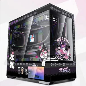 Pre order Kawaii mATX Tower custom Gaming pc case/With 6.2 inch touch screen/computer Case/Compatible with mATX/Mini ITX/Black Case