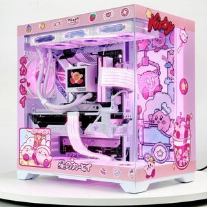 Vorbestellung Kawaii Anime Mangax Tower benutzerdefinierte Gaming-PC-Gehäuse/Computergehäuse/Kompatibel mit Milli-ITX/Rosa PC-Gehäuse