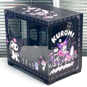 Pre order Kawaii mATX Tower custom Gaming pc case/computer Case/Compatible with mATX/Mini ITX/Custom Gaming PC case/Pre Build pc/Black PC