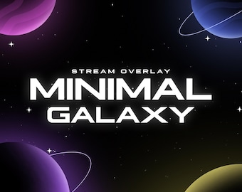 Minimal Galaxy Animated Stream Overlay – Twitch, YouTube, Kick