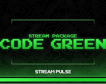 Code Green Animated Stream Overlay – Tech Twitch Theme