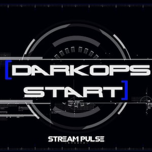 DarkOps Start Animated Twitch Overlay Package | Animated Alerts | Screens for OBS | Webcam Overlay | Transition | Twitch, YouTube, Facebook