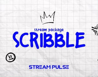 Scribble Stream Overlay Package – Animated Doodle Theme (Twitch, YouTube)