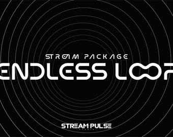 Endless Loop Animated Stream Overlay Package – Twitch, YouTube, Kick