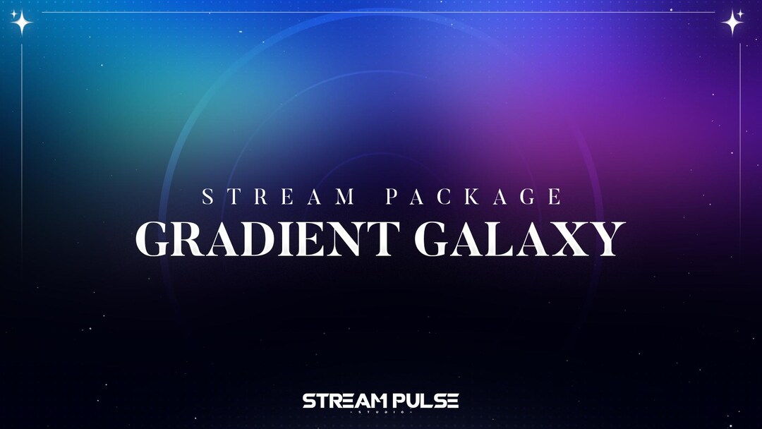 Animated Stream Overlay Package – Minimal Dark Gradient Galaxy Theme ...