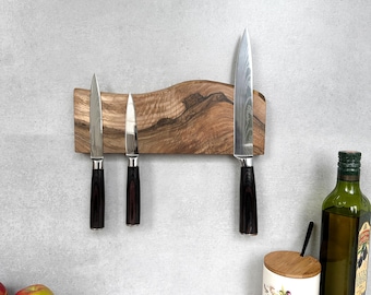 Space-saving magnetic knife holder, functional and elegant storage for busy kitchens