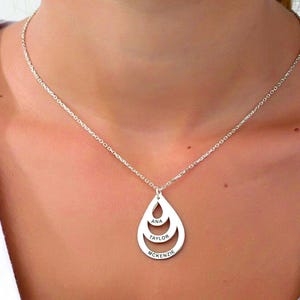 Stainless Steel Water Drop Necklace Personalized