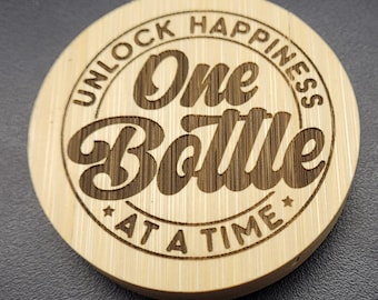 One Bottle at a Time Bamboo Magnetic Bottle Opener
