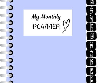 Pastel Monthly Planner | Printable Undated PDF