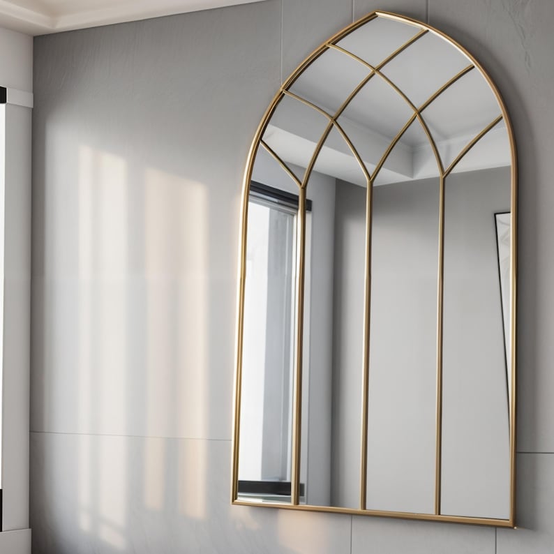 The abstract mirror will add a modern atmosphere to your spaces. The handmade fireplace mirror offers a unique aesthetic to your space thanks to its original design.