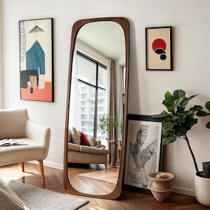The bedroom mirror adds an elegant touch to your home decoration with its minimalist and stylish design. The luxurious and modern decorative mirror is also perfect for hotels, cafes and offices.