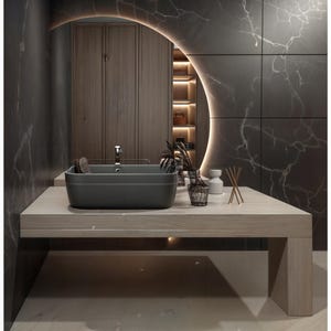 The larger wall hanging  mirror that will add a modern touch to your entrance. The half round wall mirror reflects light perfectly, making your space look larger and more spacious.

Always look perfect with the half circle mirror that will illuminate your makeup routine. Designed like a piece of decorative art, the mirror fits easily into bohemian, modern or minimal styles.