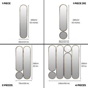 Both aesthetic and functional gold framed mirror will be indispensable for your bedroom. 
The minimalist full body large wall mirror goes well with both classic and contemporary decor styles.