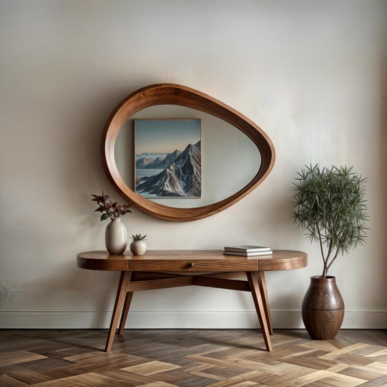 The bathroom mirror adds an elegant touch to your home decoration with its minimalist and stylish design. The luxurious and modern decorative mirror is also perfect for hotels, cafes and offices.