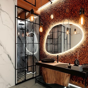 Always look perfect with the LED light mirror that will illuminate your makeup routine. Thanks to its water and moisture resistant structure, it can be used safely in bathrooms.