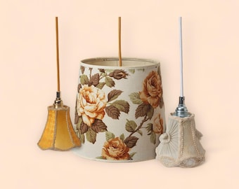 Elegant vintage boudoir lampshades – upcycled pendant lighting for a timeless touch